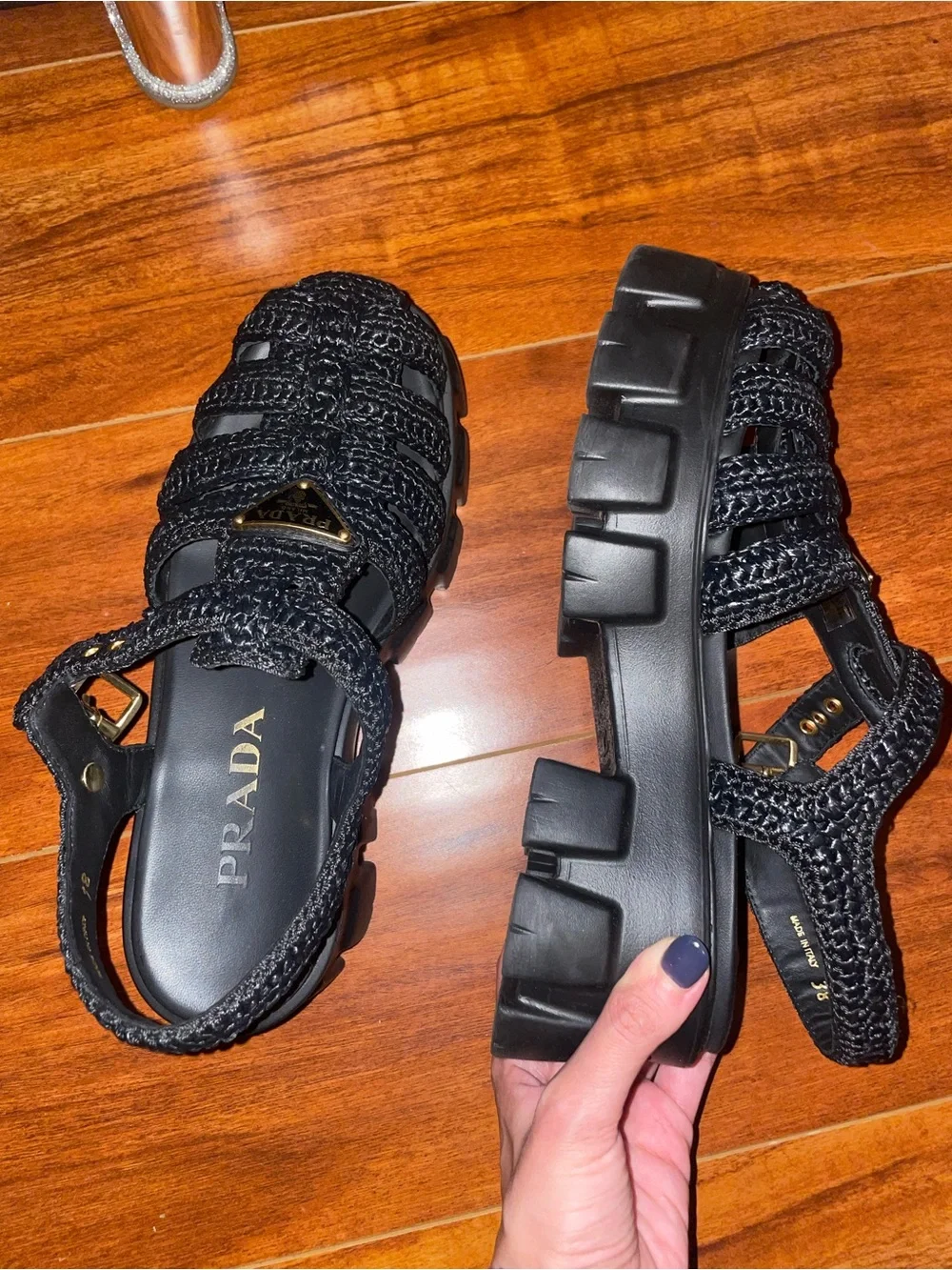 Prada crochet cage